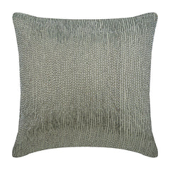 Taupe Silver Rain - Taupe Cotton Linen Decorative Euro Sham