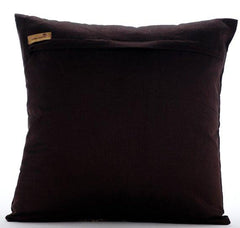 Tibetain Monk Brown Silk Decorative Euro Sham