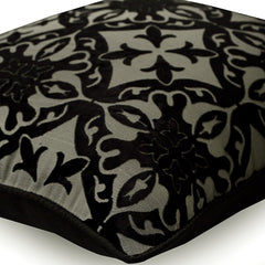 Timeless History - Black Velvet Decorative Euro Sham