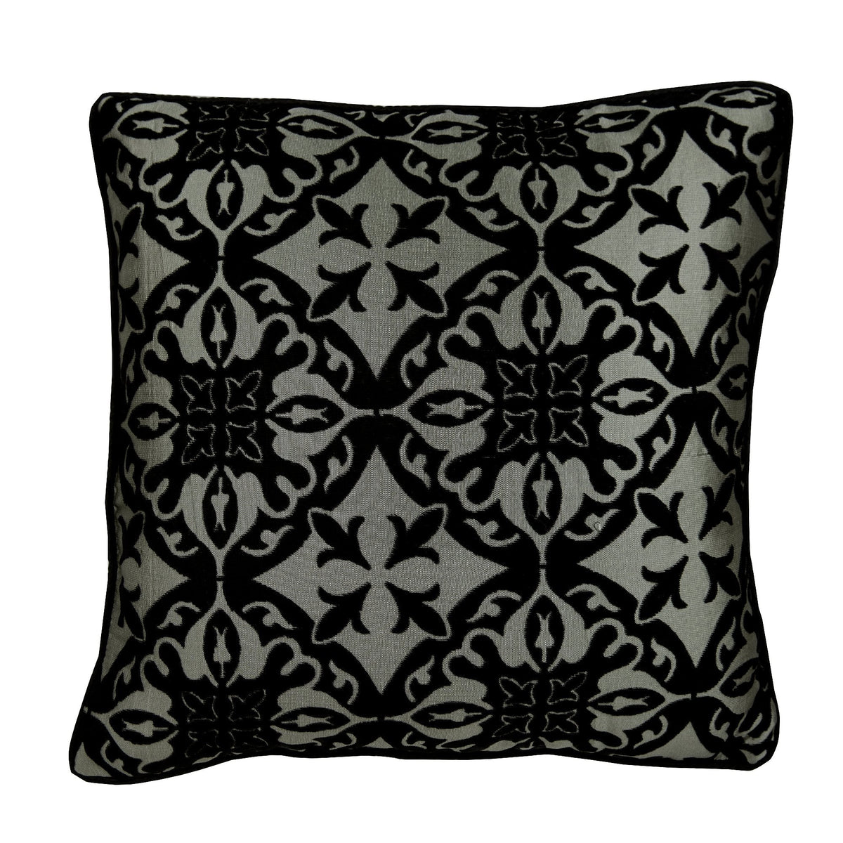Timeless History - Black Velvet Decorative Euro Sham