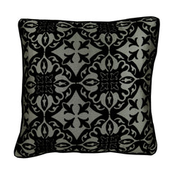 Timeless History - Black Velvet Decorative Euro Sham