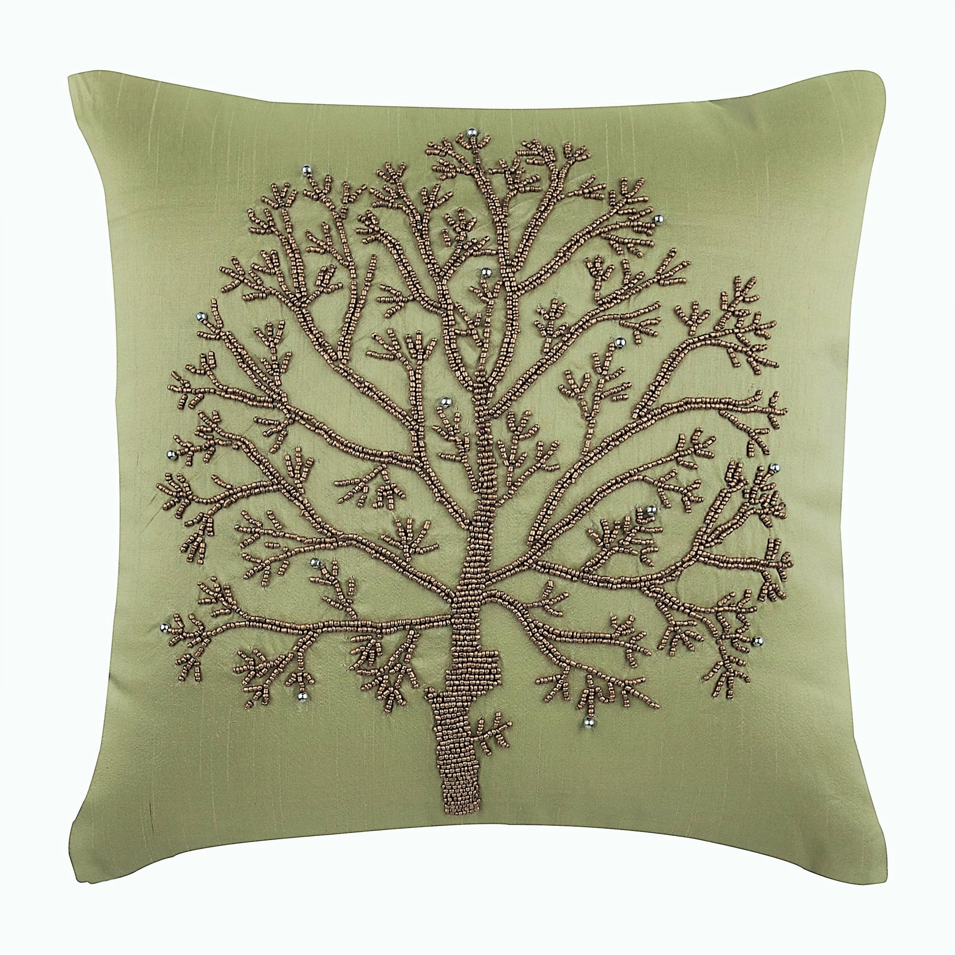 Federa per cuscino con perline bianche, cuscino decorativo ricamato a mano / BMCC214 - Italia