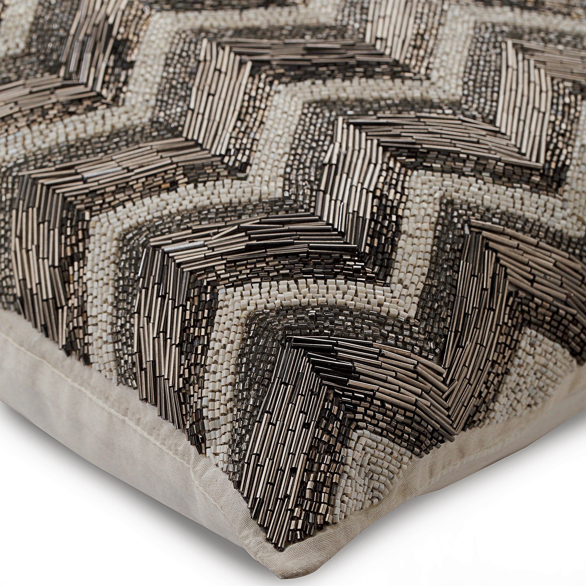 Trellis Night Beaded Decorative Euro Sham