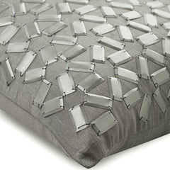 True Silver - Silver Art Silk Decorative Euro Sham