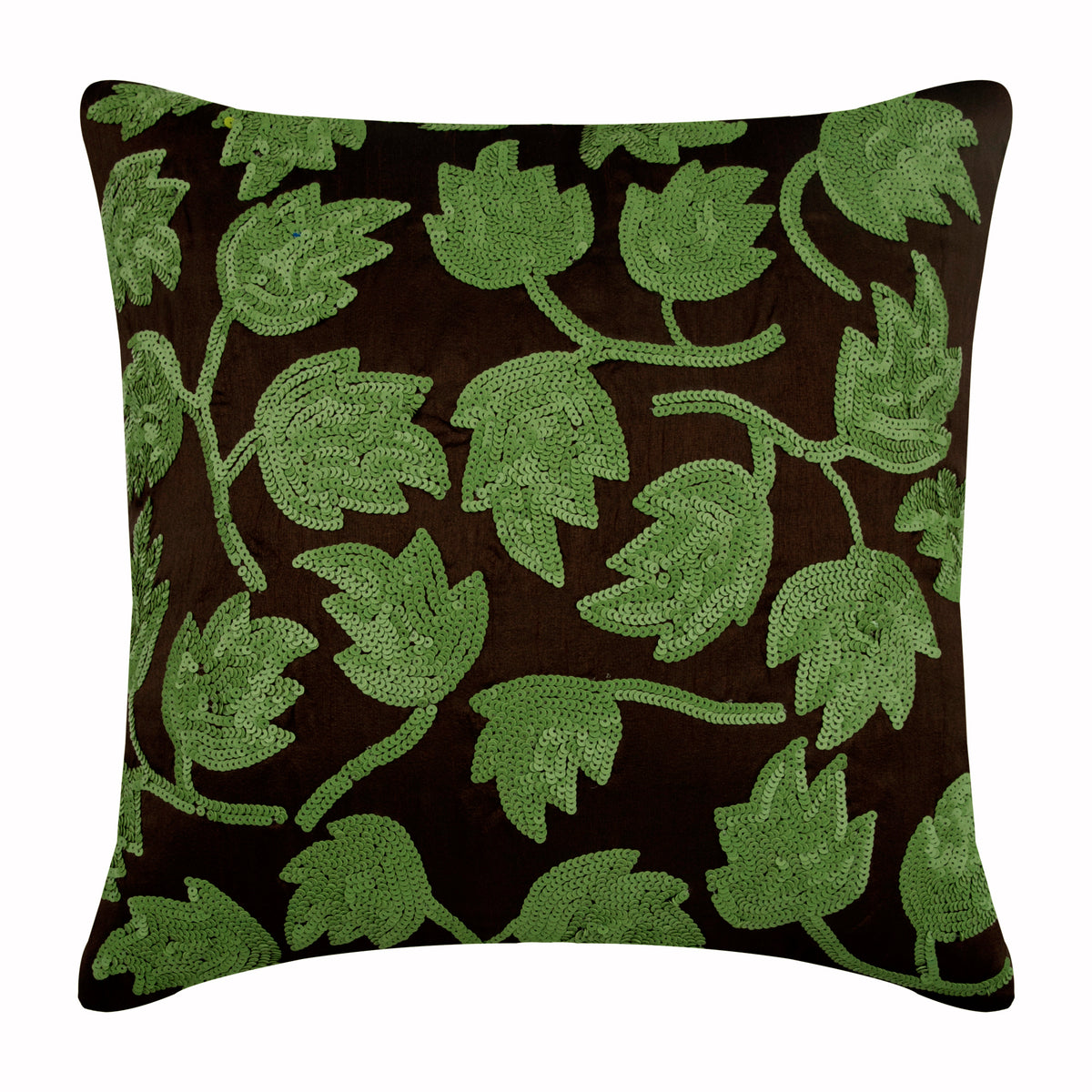 Tulip Tropicava Green Leaf Throw Pillow Cover