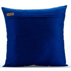 Turkey Treasure - Royal Blue Art Silk Throw Pillow Cover