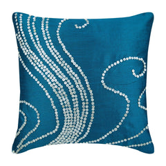 Undersea Magic Blue Silk Euro Sham Cover