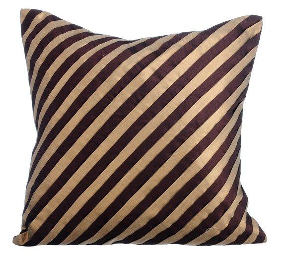 Unfolding Brown Antique - Brown Art Silk Decorative Euro Sham