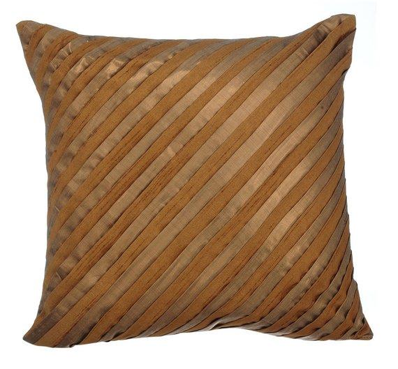 Unfolding Gold Copper - Gold Art Silk Decorative Euro Sham