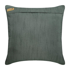 Unfolding Grey Copper - Gray Art Silk Throw Pillow Cover