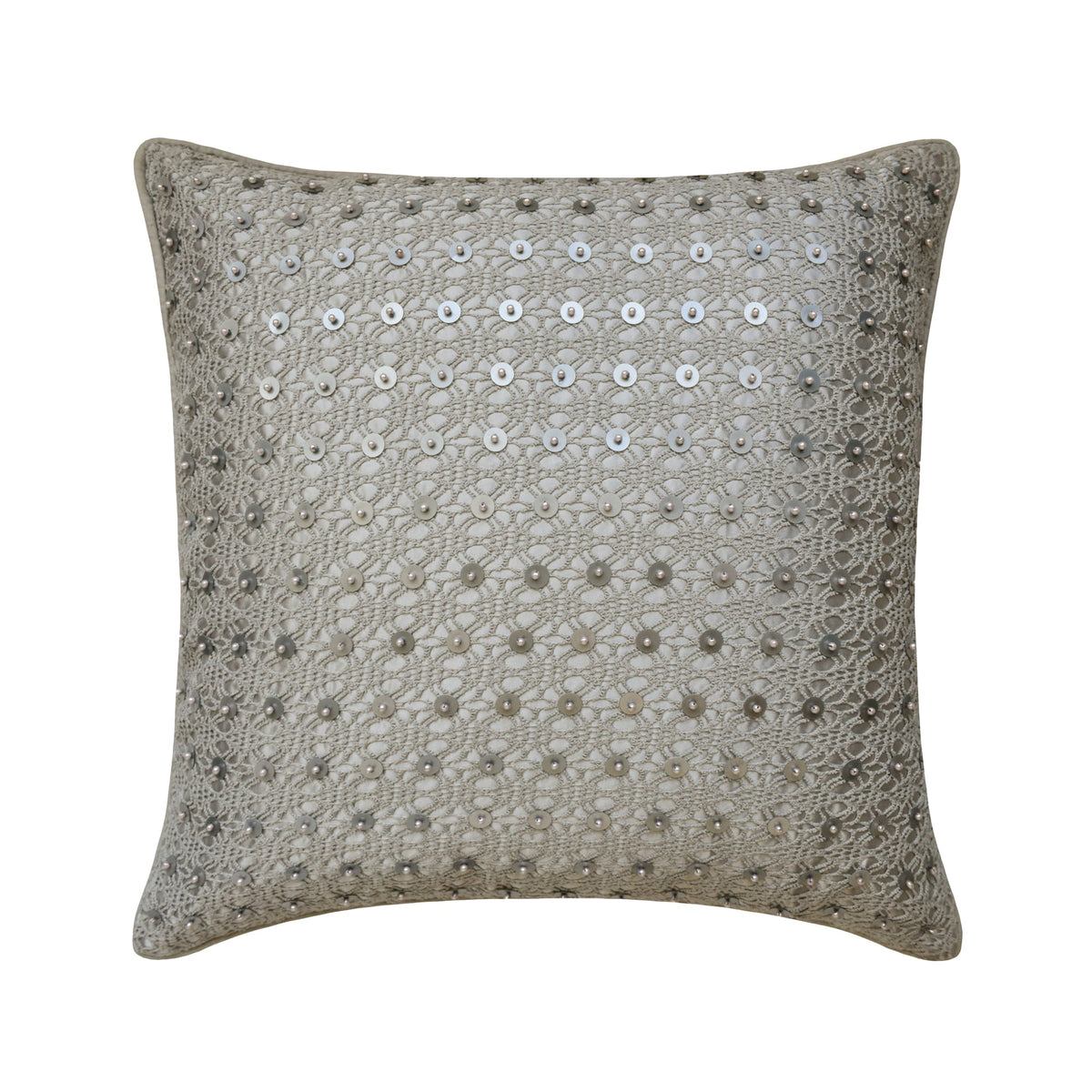 Vanilla Face - Silver Silk Throw Pillow Cover