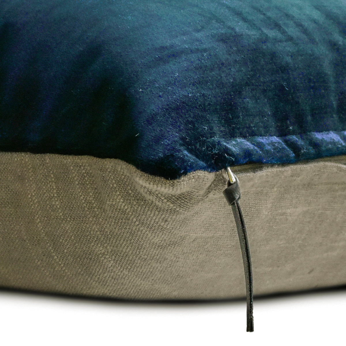 Velvet Blue Jules - Blue Velvet Decorative Euro Sham