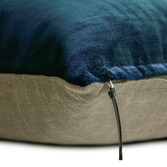 Velvet Blue Jules - Blue Velvet Decorative Euro Sham