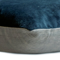 Velvet Blue Jules - Blue Velvet Decorative Euro Sham