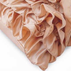 Vintage Diamonds - Peach Satin Throw Pillow Cover