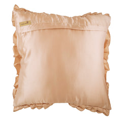 Vintage Diamonds - Peach Satin Throw Pillow Cover