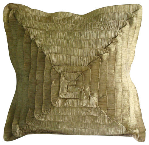 Vintage Gold Frills Pillow Cover