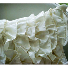 Vintage - Ivory Satin Decorative Euro Sham