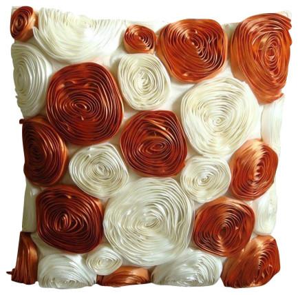 Vintage Lovers - Rust Art Silk Decorative Euro Sham