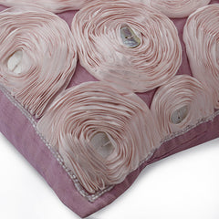 Vintage Romance - Pink Art Silk Decorative Euro Sham