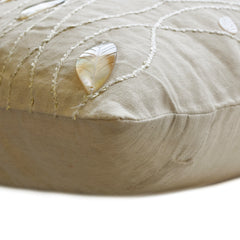 Vintage Season - Natural Beige Cotton Linen Throw Pillow Cover