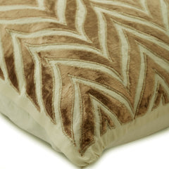 We Danced Chevron - Ivory Velvet Decorative Euro Sham