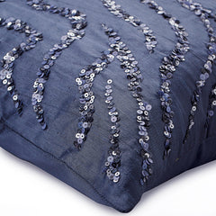 Whirlpool - Midnight Blue Taffeta Decorative Euro Sham