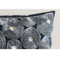 Whirlwind - Gray Art Silk Throw Pillow Cover