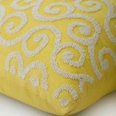 Yellow Flavor - Yellow Art Silk Decorative Euro Sham