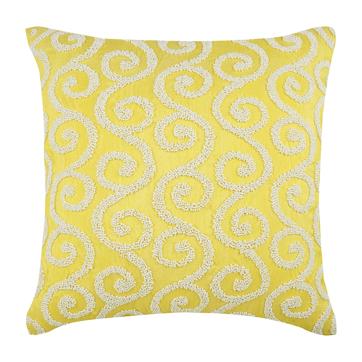 Yellow Flavor - Yellow Art Silk Decorative Euro Sham