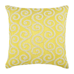 Yellow Flavor - Yellow Art Silk Decorative Euro Sham