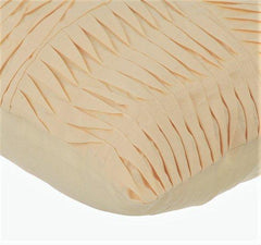 Yellow Pintuck Block - Pastel Yellow Cotton Linen Decorative Euro Sham