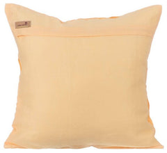 Yellow Pintuck Block - Pastel Yellow Cotton Linen Throw Pillow Cover