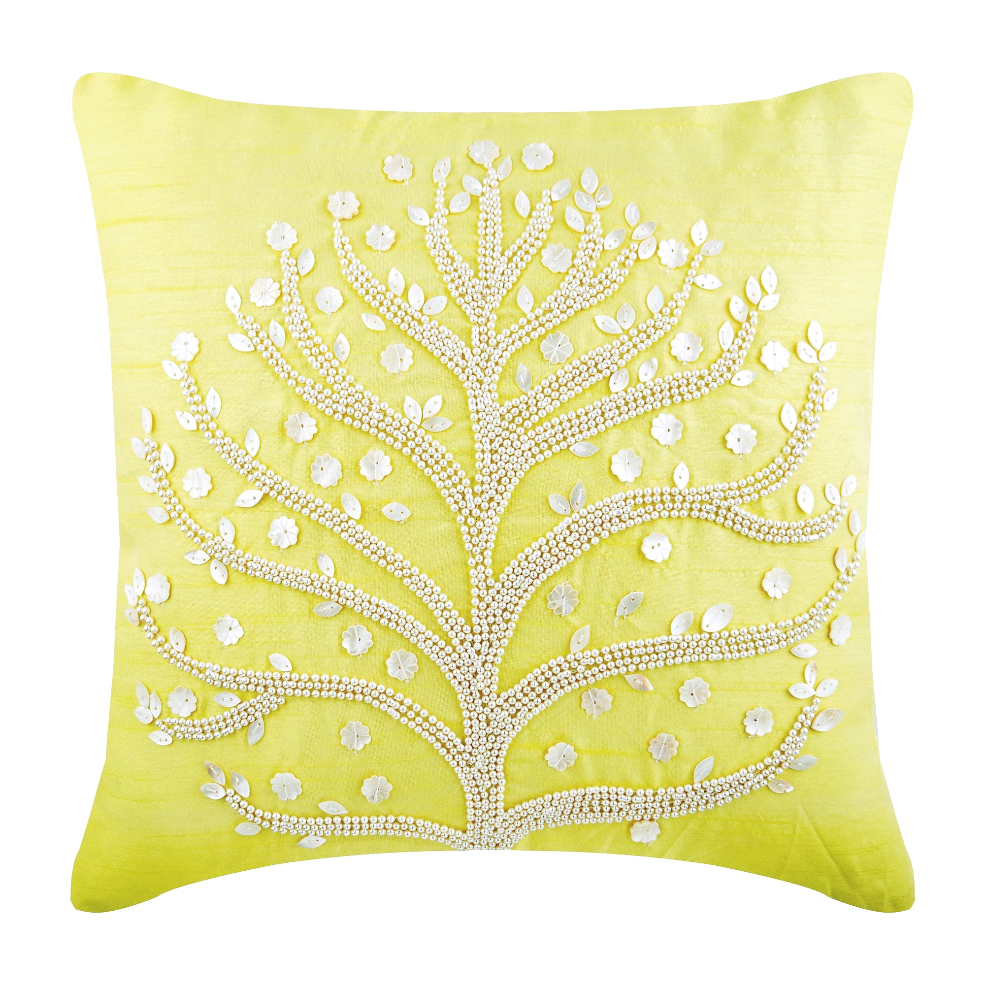 Yellow Tree Pillow Cover