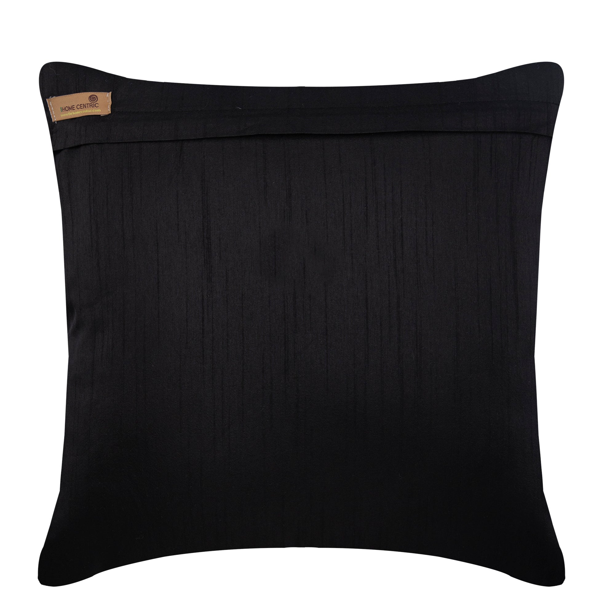Zigs N Zags Black Silk Throw Pillow Cover
