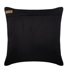 Zigs N Zags Black Silk Throw Pillow Cover